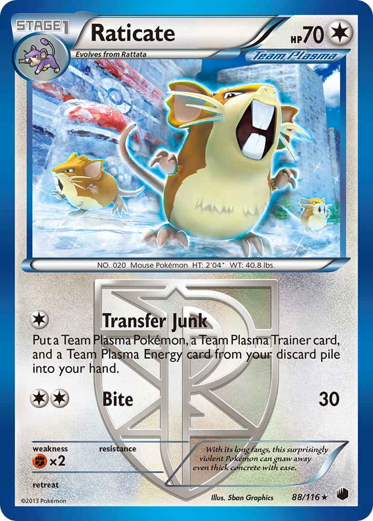 Raticate (88/116) [Black & White: Plasma Freeze] | Game Master's Emporium (The New GME)