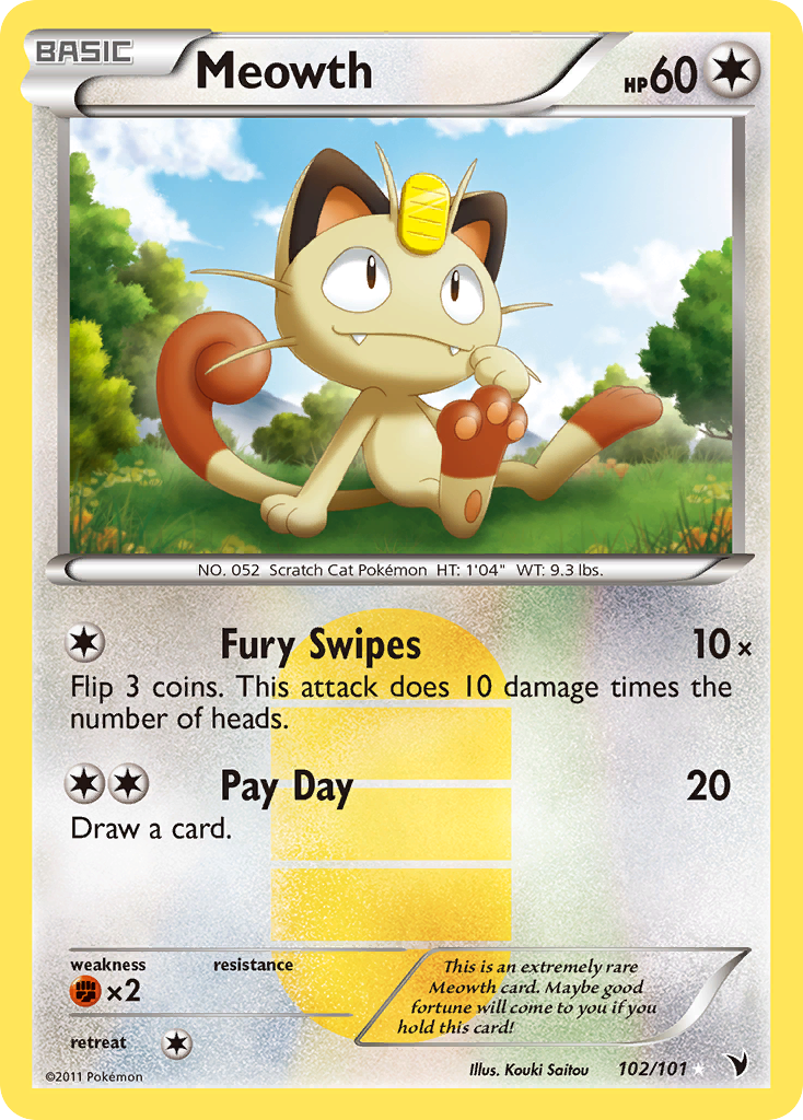 Meowth (102/101) [Black & White: Noble Victories] | Game Master's Emporium (The New GME)