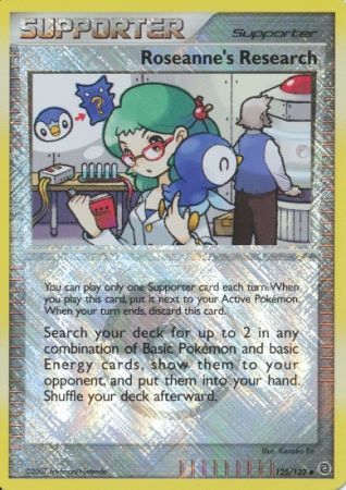 Roseanne's Research (125/132) (League Promos) [Diamond & Pearl: Secret Wonders] | Game Master's Emporium (The New GME)
