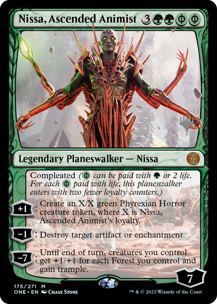 Nissa, Ascended Animist (Promo Pack) [Phyrexia: All Will Be One Promos] | Game Master's Emporium (The New GME)