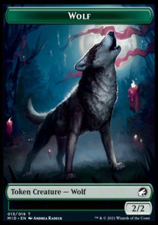 Wolf Token [Innistrad: Midnight Hunt Tokens] | Game Master's Emporium (The New GME)