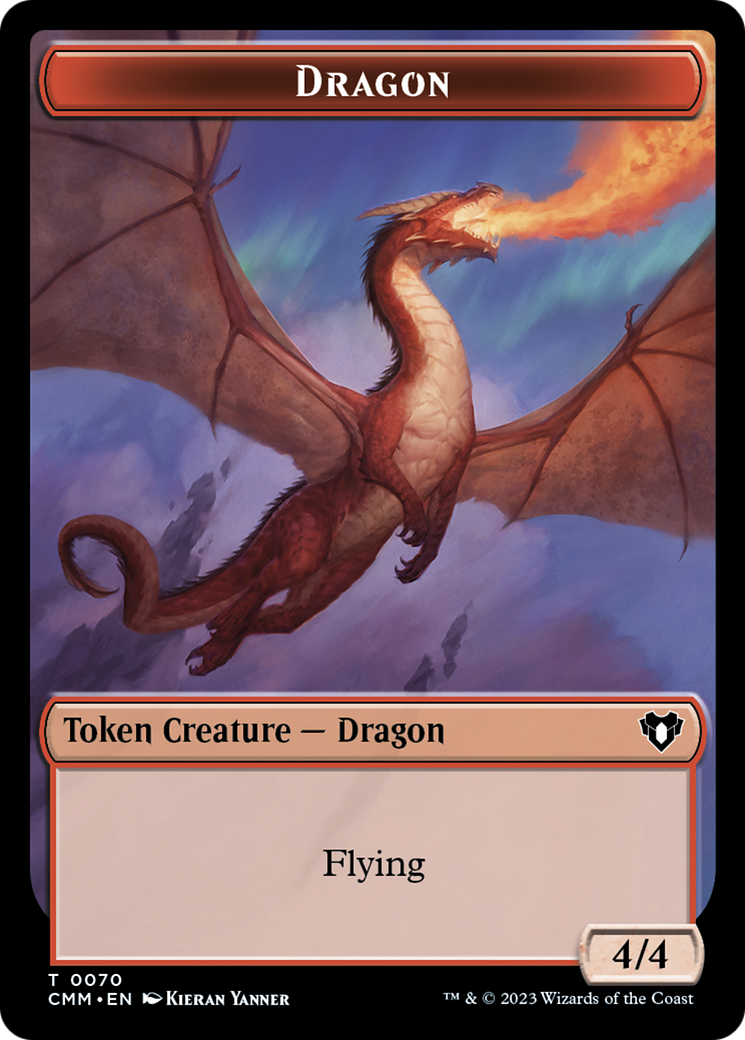 Dragon // Kor Ally Double-Sided Token [Commander Masters Tokens] | Game Master's Emporium (The New GME)