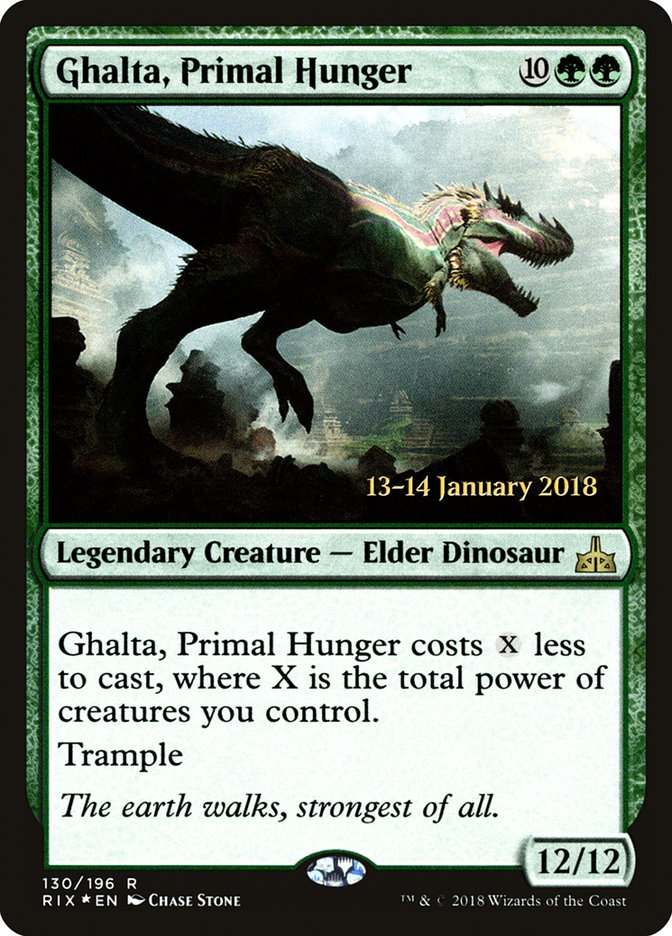 Ghalta, Primal Hunger [Rivals of Ixalan Prerelease Promos] | Game Master's Emporium (The New GME)