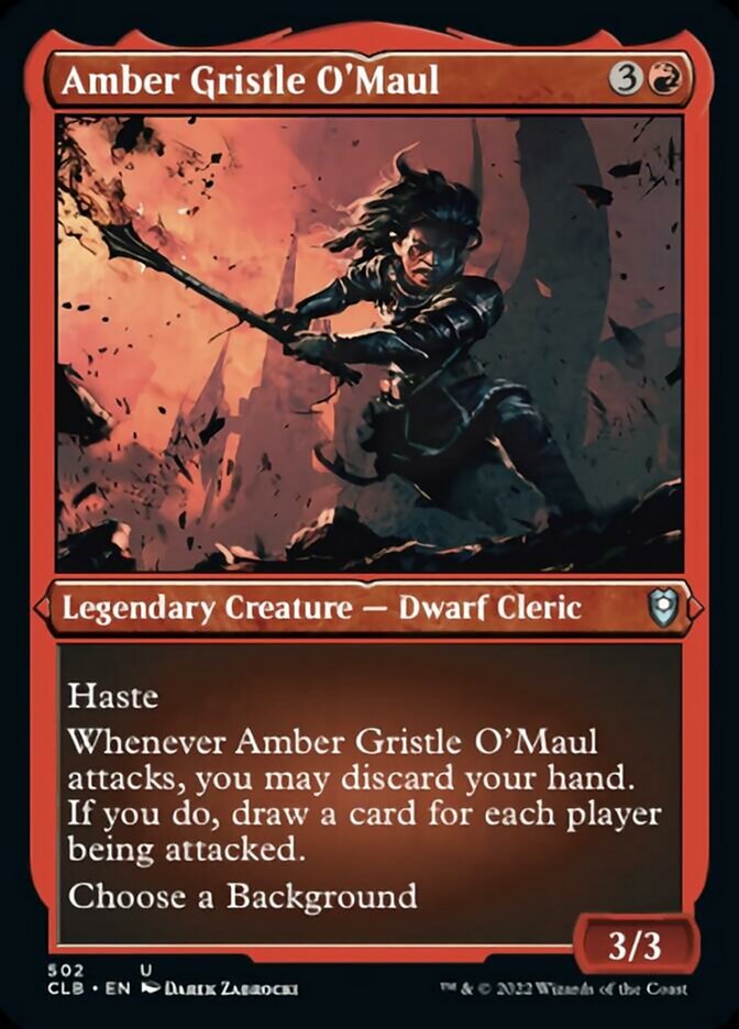 Amber Gristle O'Maul (Foil Etched) [Commander Legends: Battle for Baldur's Gate] | Game Master's Emporium (The New GME)