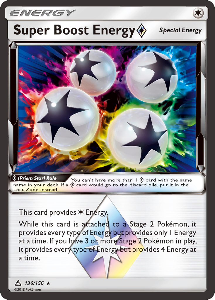 Super Boost Energy (136/156) (Prism Star) [Sun & Moon: Ultra Prism] | Game Master's Emporium (The New GME)