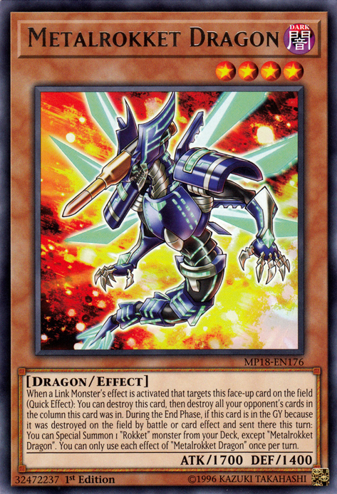 Metalrokket Dragon [MP18-EN176] Rare | Game Master's Emporium (The New GME)