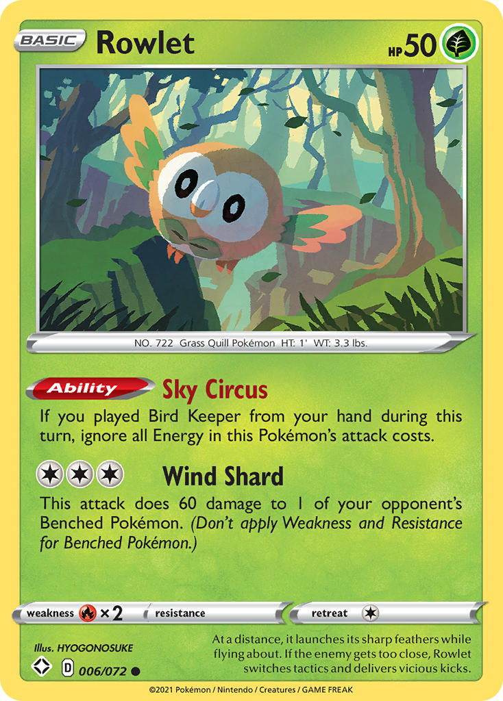 Rowlet (006/072) [Sword & Shield: Shining Fates] | Game Master's Emporium (The New GME)
