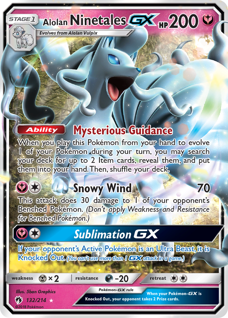 Alolan Ninetales GX (132/214) [Sun & Moon: Lost Thunder] | Game Master's Emporium (The New GME)