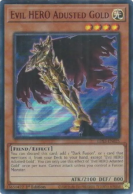 Evil HERO Adusted Gold (Red) [LDS3-EN025] Ultra Rare | Game Master's Emporium (The New GME)