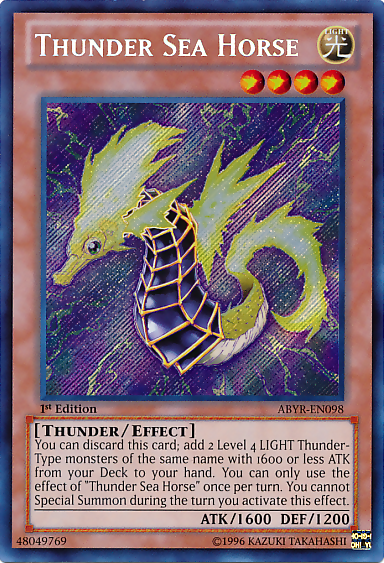 Thunder Sea Horse [ABYR-EN098] Secret Rare | Game Master's Emporium (The New GME)