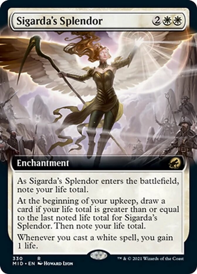 Sigarda's Splendor (Extended Art) [Innistrad: Midnight Hunt] | Game Master's Emporium (The New GME)