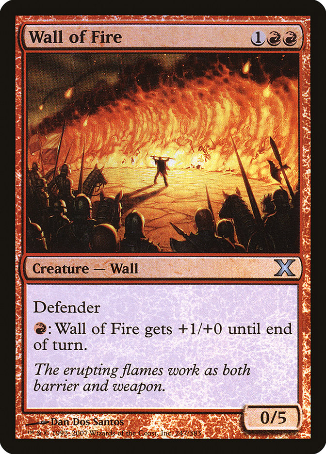 Wall of Fire (Premium Foil) [Tenth Edition] | Game Master's Emporium (The New GME)