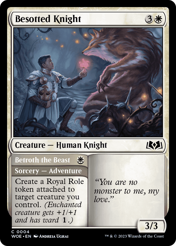 Besotted Knight // Betroth the Beast [Wilds of Eldraine] | Game Master's Emporium (The New GME)