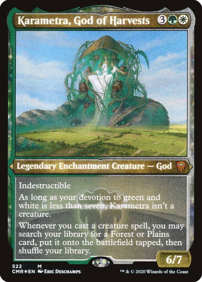 Karametra, God of Harvests (Etched) [Commander Legends] | Game Master's Emporium (The New GME)