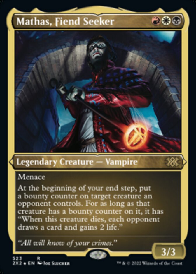 Mathas, Fiend Seeker (Foil Etched) [Double Masters 2022] | Game Master's Emporium (The New GME)