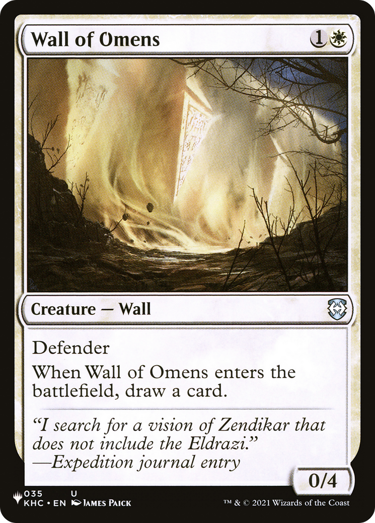 Wall of Omens (KHC) [The List] | Game Master's Emporium (The New GME)