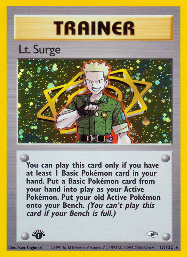 Lt. Surge (17/132) [Gym Heroes 1st Edition] | Game Master's Emporium (The New GME)