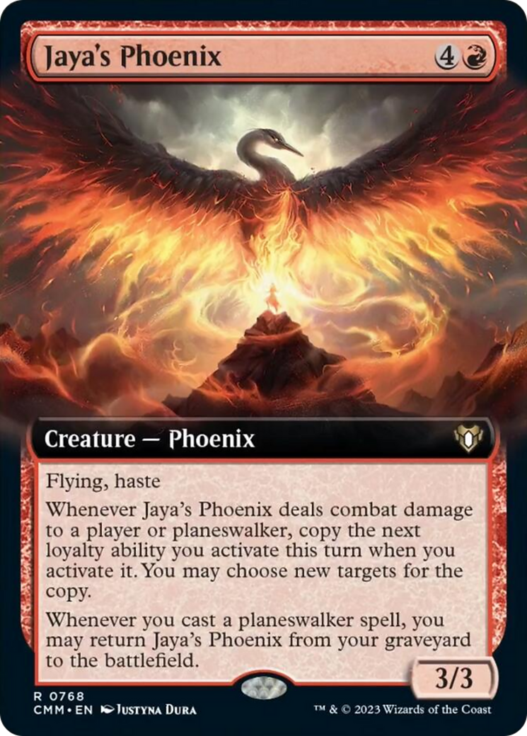 Jaya's Phoenix (Extended Art) [Commander Masters] | Game Master's Emporium (The New GME)