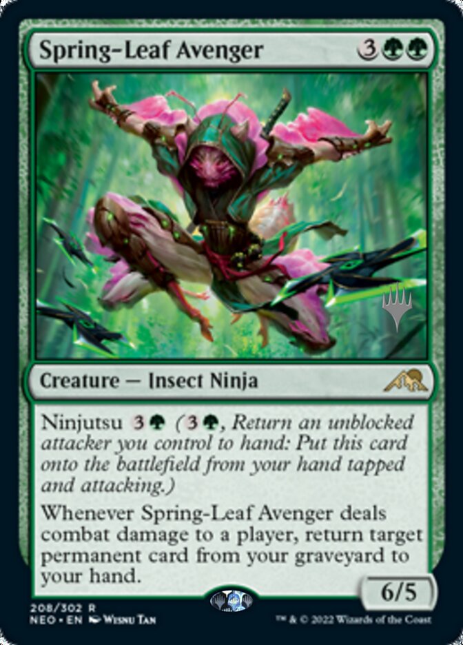 Spring-Leaf Avenger (Promo Pack) [Kamigawa: Neon Dynasty Promos] | Game Master's Emporium (The New GME)