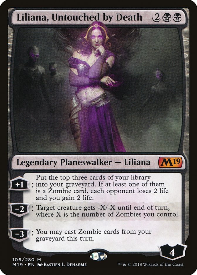 Liliana, Untouched by Death [Core Set 2019] | Game Master's Emporium (The New GME)
