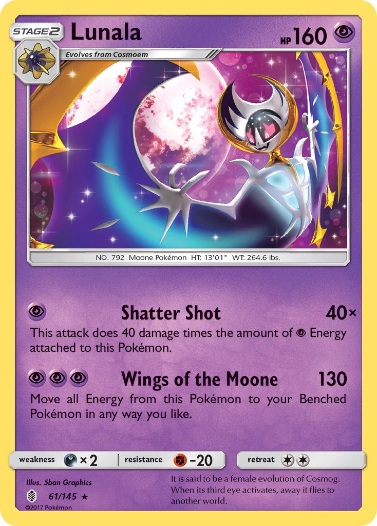 Lunala (61/145) (Theme Deck Exclusive) [Sun & Moon: Guardians Rising] | Game Master's Emporium (The New GME)