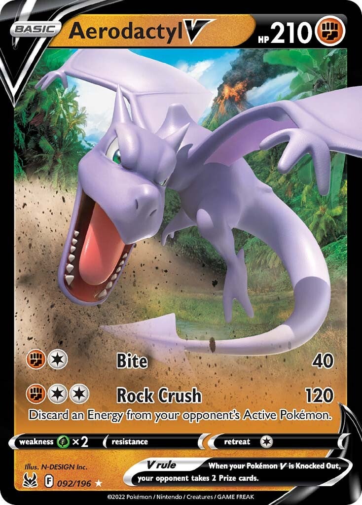 Aerodactyl V (092/196) [Sword & Shield: Lost Origin] | Game Master's Emporium (The New GME)