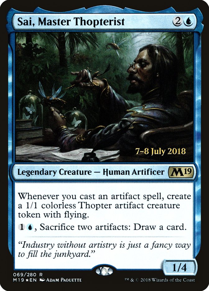 Sai, Master Thopterist [Core Set 2019 Prerelease Promos] | Game Master's Emporium (The New GME)