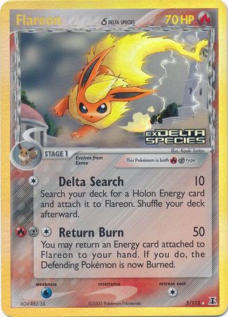 Flareon (5/113) (Delta Species) (Stamped) [EX: Delta Species] | Game Master's Emporium (The New GME)