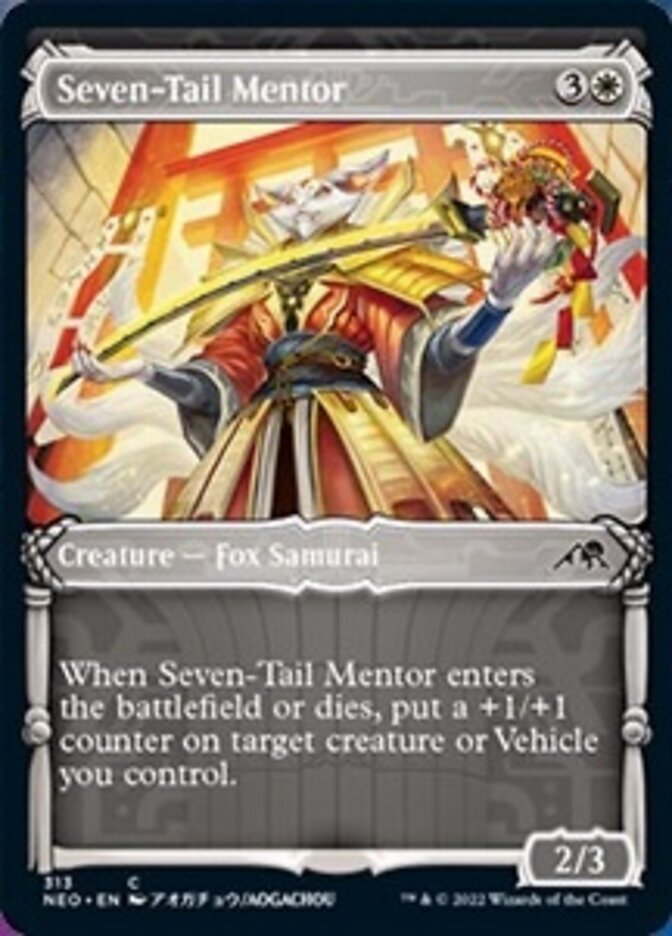 Seven-Tail Mentor (Showcase Samurai) [Kamigawa: Neon Dynasty] | Game Master's Emporium (The New GME)