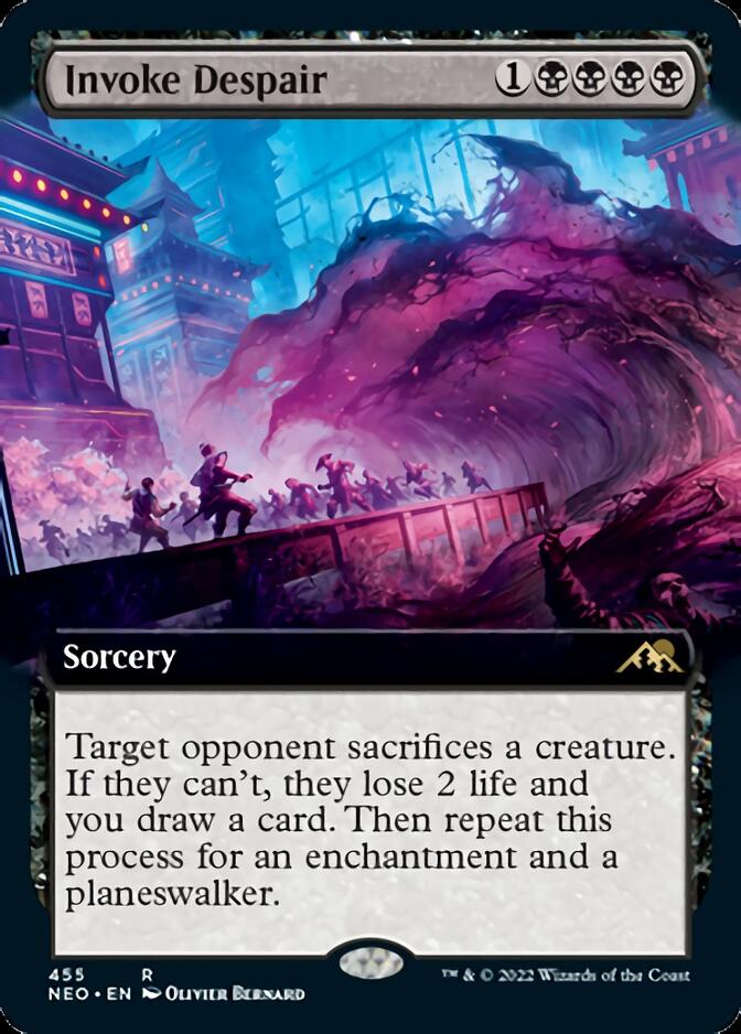 Invoke Despair (Extended Art) [Kamigawa: Neon Dynasty] | Game Master's Emporium (The New GME)