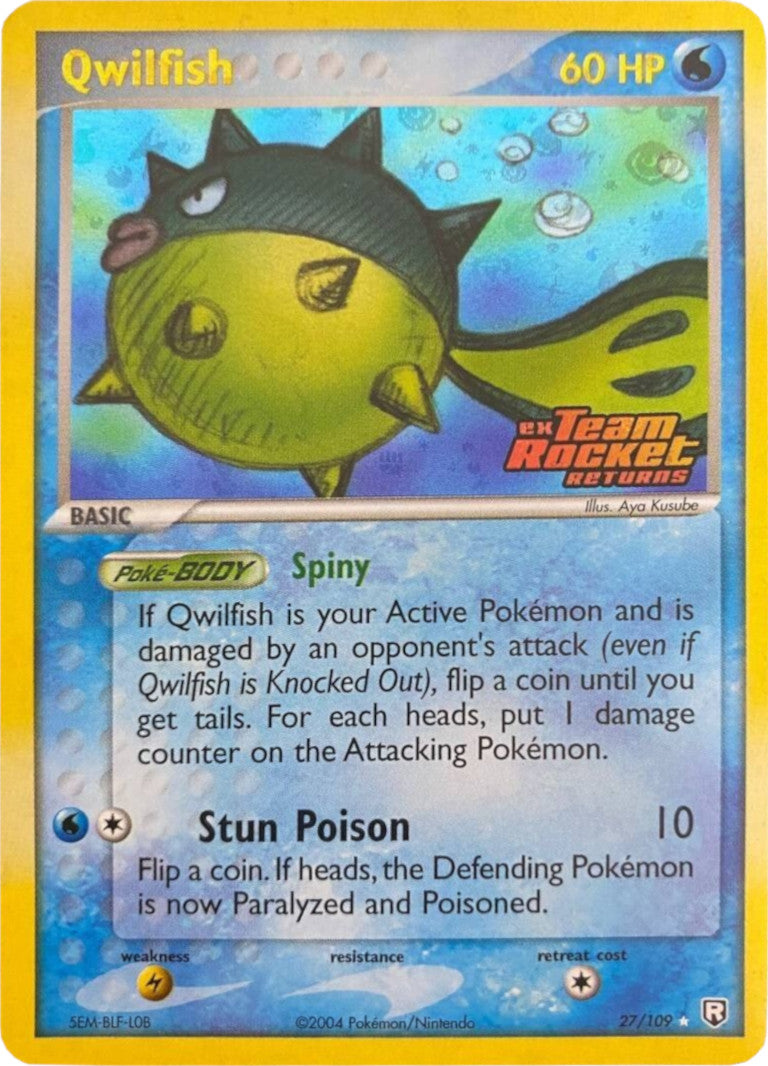 Qwilfish (27/109) (Stamped) [EX: Team Rocket Returns] | Game Master's Emporium (The New GME)