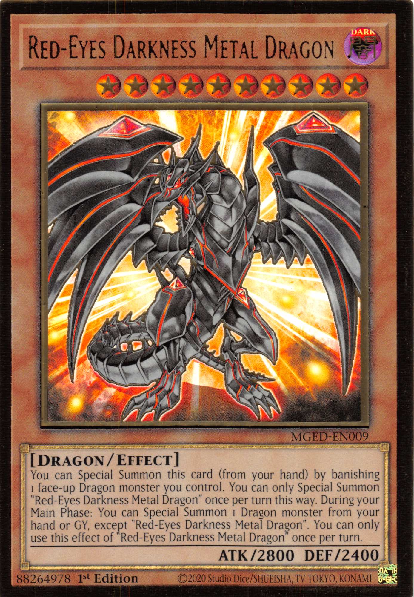 Red-Eyes Darkness Metal Dragon [MGED-EN009] Gold Rare | Game Master's Emporium (The New GME)