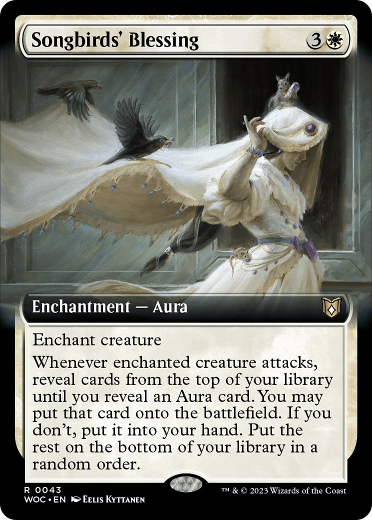Songbirds' Blessing (Extended Art) [Wilds of Eldraine Commander] | Game Master's Emporium (The New GME)