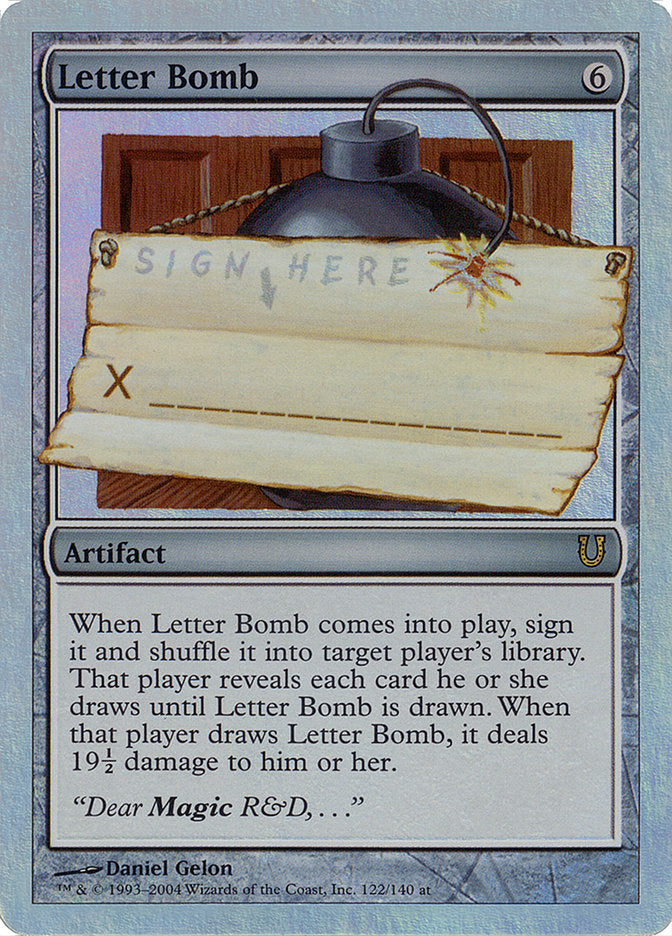 Letter Bomb (Alternate Foil) [Unhinged] | Game Master's Emporium (The New GME)