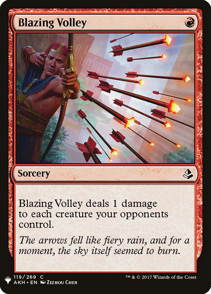 Blazing Volley [Mystery Booster] | Game Master's Emporium (The New GME)