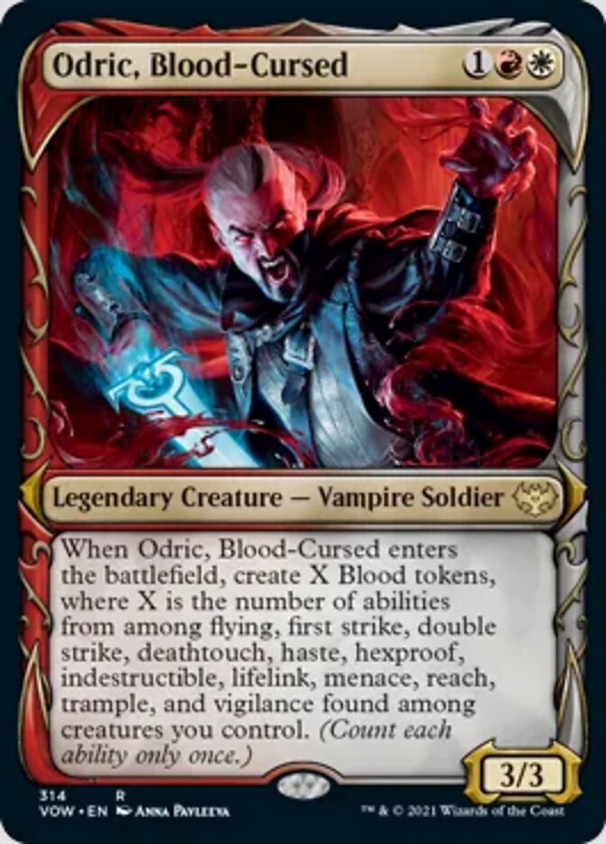 Odric, Blood-Cursed (Showcase Fang Frame) [Innistrad: Crimson Vow] | Game Master's Emporium (The New GME)