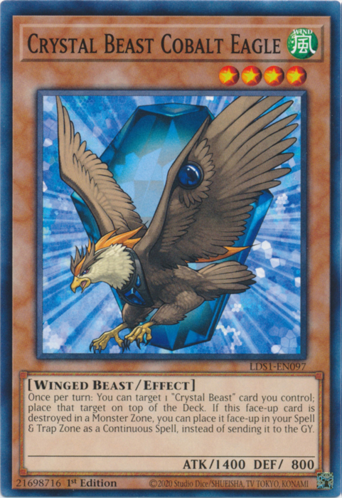 Crystal Beast Cobalt Eagle [LDS1-EN097] Common | Game Master's Emporium (The New GME)