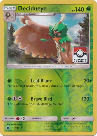 Decidueye (11/149) (League Promo) [Sun & Moon: Base Set] | Game Master's Emporium (The New GME)