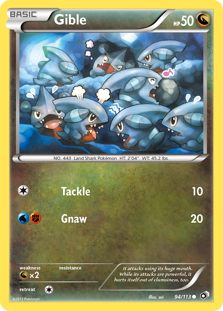 Gible (94/113) [Black & White: Legendary Treasures] | Game Master's Emporium (The New GME)