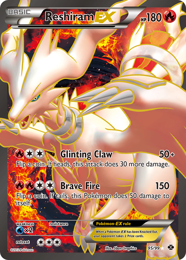 Reshiram EX (95/99) [Black & White: Next Destinies] | Game Master's Emporium (The New GME)