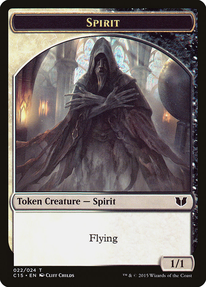 Zombie // Spirit (022) Double-Sided Token [Commander 2015 Tokens] | Game Master's Emporium (The New GME)