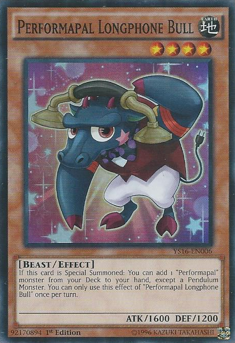 Performapal Longphone Bull [YS16-EN006] Super Rare | Game Master's Emporium (The New GME)