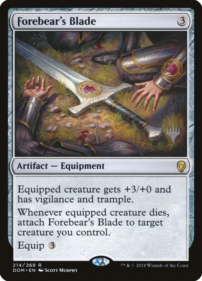 Forebear's Blade (Promo Pack) [Dominaria Promos] | Game Master's Emporium (The New GME)
