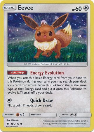 Eevee (101/149) (Cosmos Holo) [Sun & Moon: Base Set] | Game Master's Emporium (The New GME)