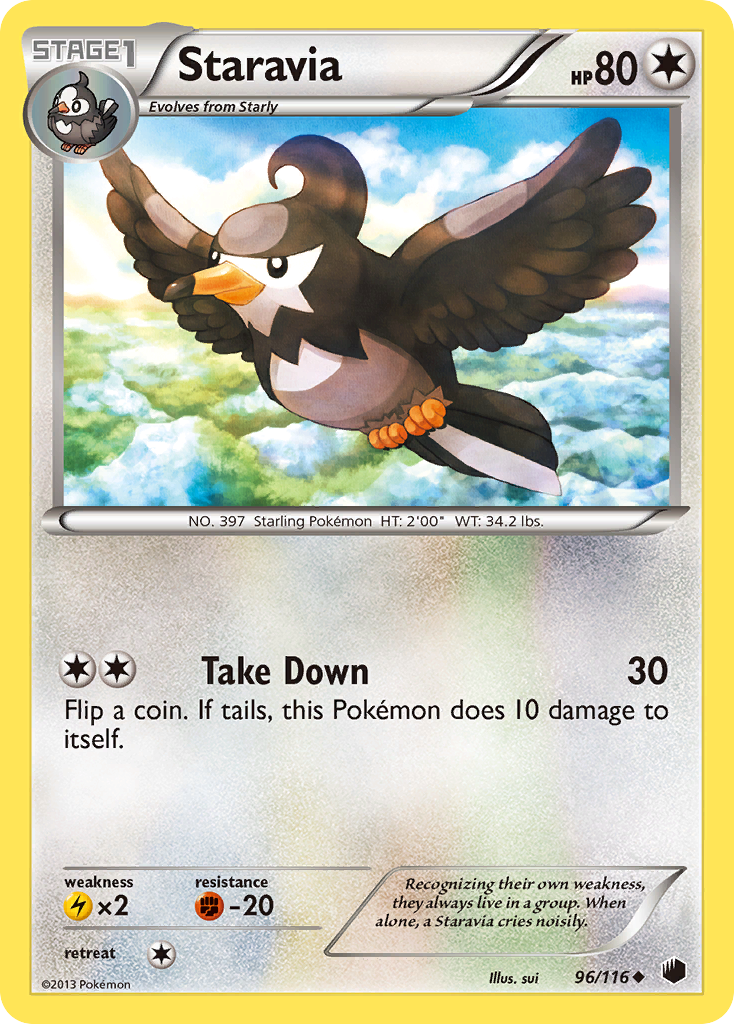 Staravia (96/116) [Black & White: Plasma Freeze] | Game Master's Emporium (The New GME)