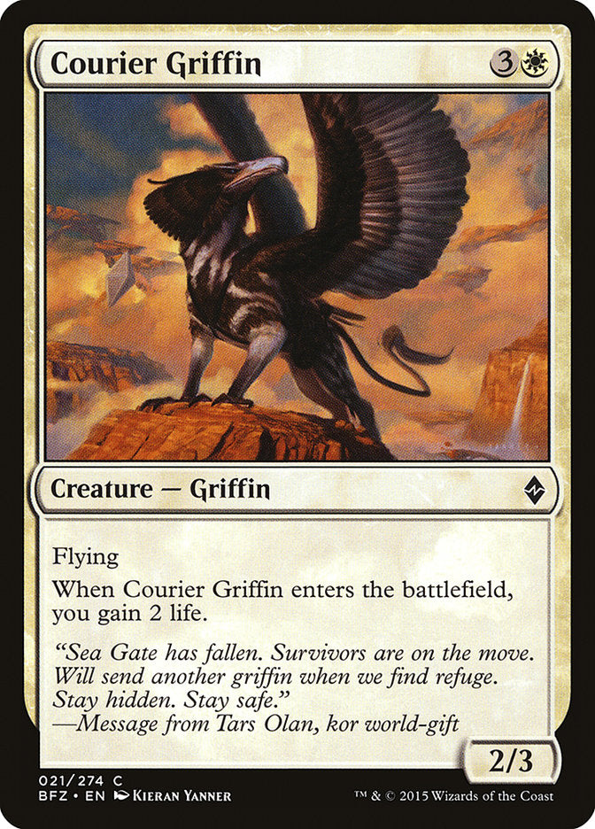 Courier Griffin [Battle for Zendikar] | Game Master's Emporium (The New GME)