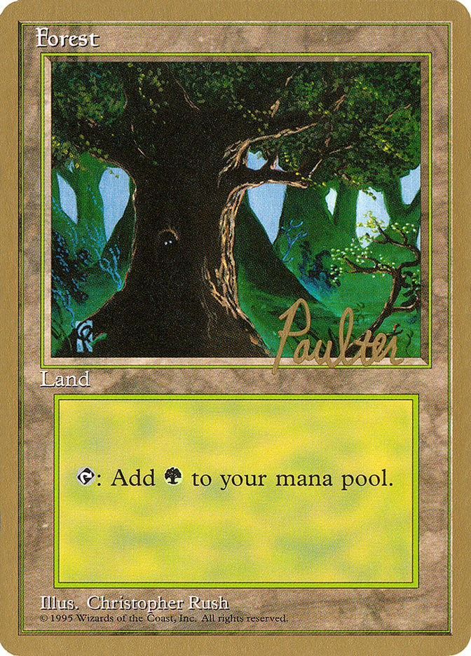 Forest (pp377) (Preston Poulter) [Pro Tour Collector Set] | Game Master's Emporium (The New GME)