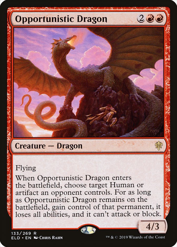 Opportunistic Dragon [Throne of Eldraine] | Game Master's Emporium (The New GME)