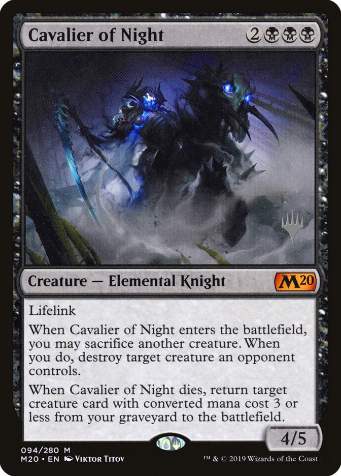 Cavalier of Night (Promo Pack) [Core Set 2020 Promos] | Game Master's Emporium (The New GME)