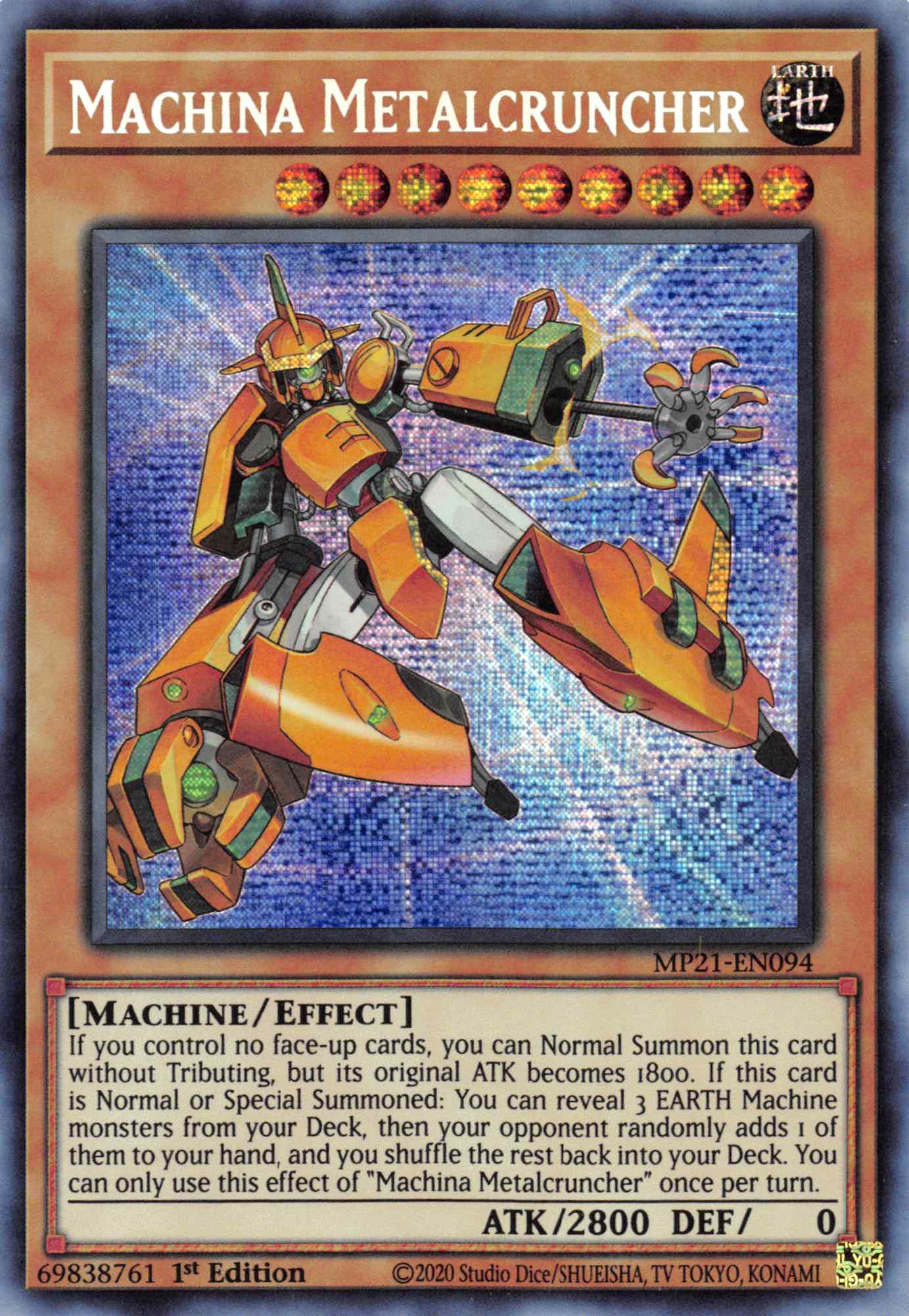 Machina Metalcruncher [MP21-EN094] Prismatic Secret Rare | Game Master's Emporium (The New GME)